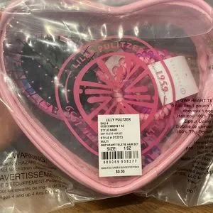 NWT Lilly Pulitzer Heart Teletie Hair Set Lilly Pulitzer | Accessories | Lilly Pulitzer Heart Teletie  main image 2